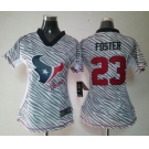 nike women nfl jerseys houston texans #23 foster [fem fan zebra]