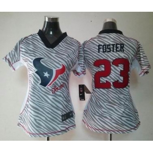 nike women nfl jerseys houston texans #23 foster [fem fan zebra]