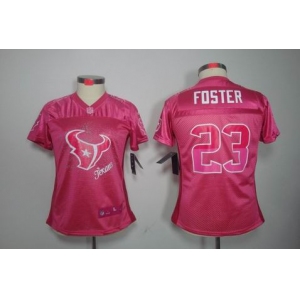 nike women nfl jerseys houston texans #23 foster pink[2012 fem fan]