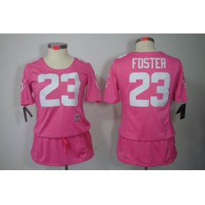 nike women nfl jerseys houston texans #23 foster pink[breast cancer awareness]