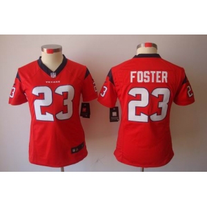 nike women nfl jerseys houston texans #23 foster red[nike limited]