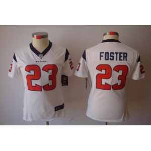 nike women nfl jerseys houston texans #23 foster white[nike limited]