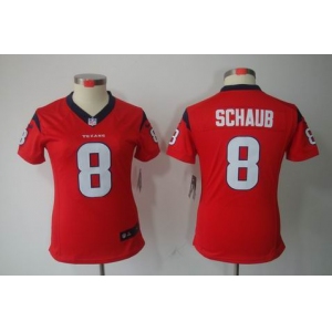 nike women nfl jerseys houston texans #8 schaub red[nike limited]