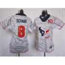 nike women nfl jerseys houston texans #8 schaub[fem fan zebra 10 anniversary]