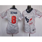 nike women nfl jerseys houston texans #8 schaub[fem fan zebra]