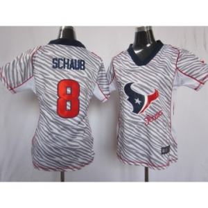 nike women nfl jerseys houston texans #8 schaub[fem fan zebra]