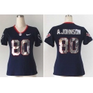 nike women nfl jerseys houston texans #80 a.johnson blue jerseys