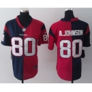 nike women nfl jerseys houston texans #80 a.johnson blue-red[Elite split]