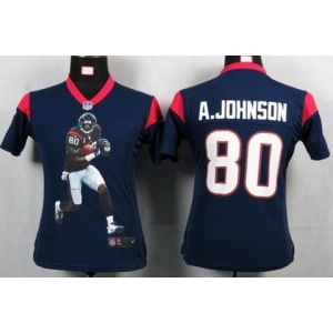 nike women nfl jerseys houston texans #80 a.johnson blue[portrait fashion]