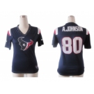 nike women nfl jerseys houston texans #80 a.johnson field flirt fashion blue[nike 2012]