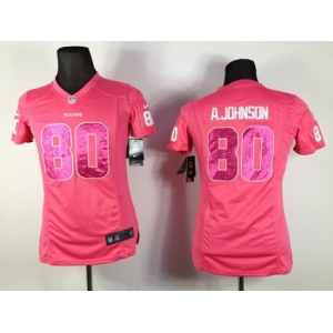 nike women nfl jerseys houston texans #80 a.johnson pink[nike]