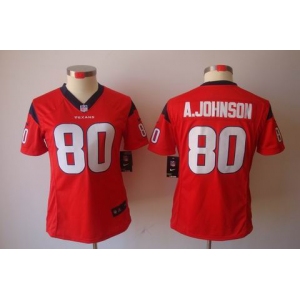 nike women nfl jerseys houston texans #80 a.johnson red[nike limited]