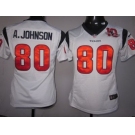 nike women nfl jerseys houston texans #80 a.johnson white[10th patch][nike]