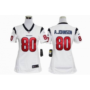 nike women nfl jerseys houston texans #80 a.johnson white[a.johnson][nike]