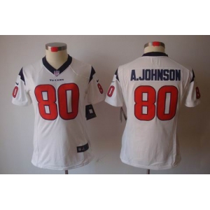 nike women nfl jerseys houston texans #80 a.johnson white[nike limited]