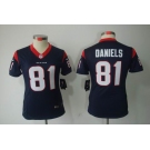 nike women nfl jerseys houston texans #81 daniels blue[nike limited]