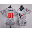 nike women nfl jerseys houston texans #81 daniels [fem fan zebra]