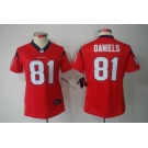 nike women nfl jerseys houston texans #81 daniels red[nike limited]