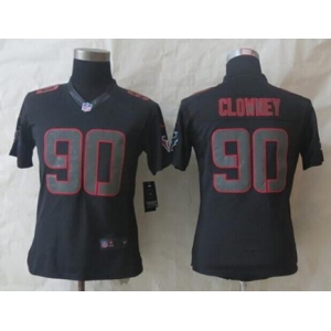 nike women nfl jerseys houston texans #90 clowney black[nike impact limited][clowney]