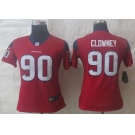 nike women nfl jerseys houston texans #90 clowney red[nike limited][clowney]