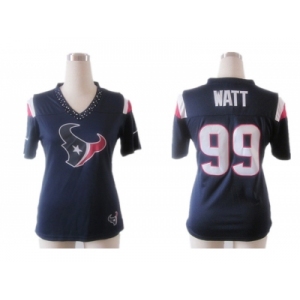 nike women nfl jerseys houston texans #99 watt field flirt fashion blue[nike 2012]