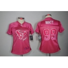 nike women nfl jerseys houston texans #99 watt pink[2012 fem fan]