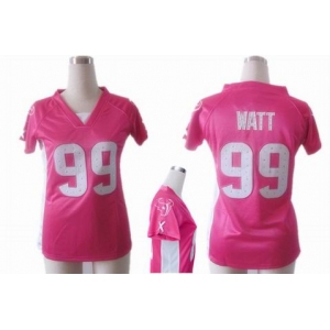 nike women nfl jerseys houston texans #99 watt pink[draft him ii top]