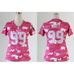 nike women nfl jerseys houston texans #99 watt pink[fashion camo]