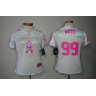 nike women nfl jerseys houston texans #99 watt white[breast cancer awareness fashion]