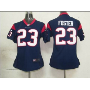 nike womens nfl houston texans #23 foster blue[nike]