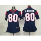 nike womens nfl houston texans #80 a.johnson blue[nike]