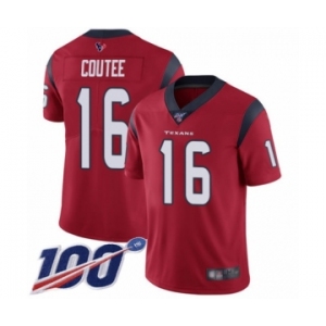 Youth Houston Texans #16 Keke Coutee Red Alternate Vapor Untouchable Limited Player 100th Season Football Jersey