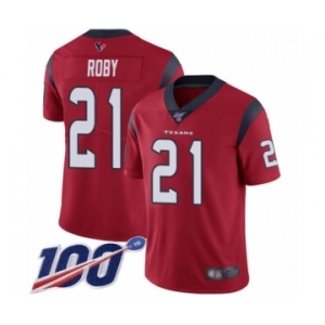 Youth Houston Texans #21 Bradley Roby Red Alternate Vapor Untouchable Limited Player 100th Season Football Jersey