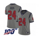 Youth Houston Texans #24 Johnathan Joseph Limited Gray Inverted Legend 100th Season Football Jersey