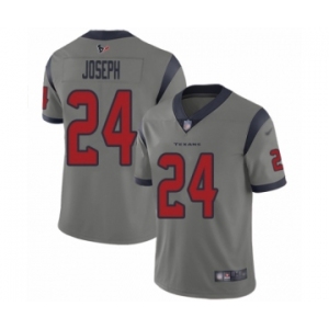 Youth Houston Texans #24 Johnathan Joseph Limited Gray Inverted Legend Football Jersey