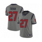 Youth Houston Texans #27 D'Onta Foreman Limited Gray Inverted Legend Football Jersey