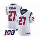 Youth Houston Texans #27 D'Onta Foreman White Vapor Untouchable Limited Player 100th Season Football Jersey