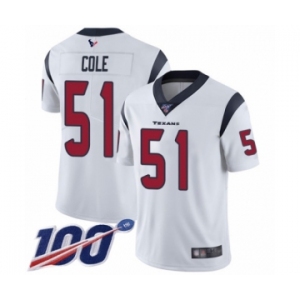Youth Houston Texans #51 Dylan Cole White Vapor Untouchable Limited Player 100th Season Football Jersey