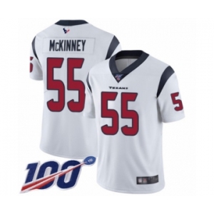 Youth Houston Texans #55 Benardrick McKinney White Vapor Untouchable Limited Player 100th Season Football Jersey