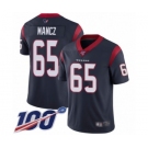 Youth Houston Texans #65 Greg Mancz Navy Blue Team Color Vapor Untouchable Limited Player 100th Season Football Jersey