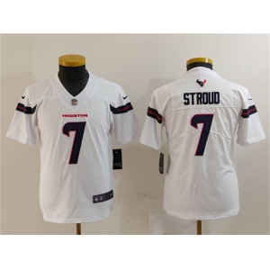 Youth Houston Texans #7 C.J. Stroud White Vapor Untouchable Limited Stitched Jersey