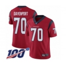 Youth Houston Texans #70 Julien Davenport Red Alternate Vapor Untouchable Limited Player 100th Season Football Jersey