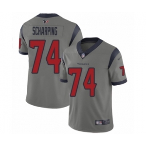 Youth Houston Texans #74 Max Scharping Limited Gray Inverted Legend Football Jersey