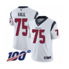 Youth Houston Texans #75 Matt Kalil White Vapor Untouchable Limited Player 100th Season Football Jersey