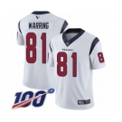 Youth Houston Texans #81 Kahale Warring White Vapor Untouchable Limited Player 100th Season Football Jersey