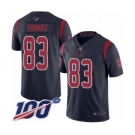 Youth Houston Texans #83 Jordan Thomas Limited Navy Blue Rush Vapor Untouchable 100th Season Football Jersey