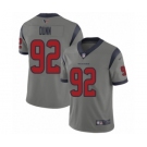 Youth Houston Texans #92 Brandon Dunn Limited Gray Inverted Legend Football Jersey