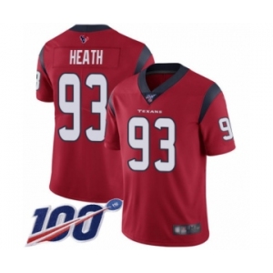 Youth Houston Texans #93 Joel Heath Red Alternate Vapor Untouchable Limited Player 100th Season Football Jersey