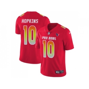 Youth Nike Houston Texans #10 DeAndre Hopkins Red Stitched NFL Limited AFC 2018 Pro Bowl Jersey
