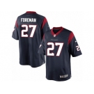 Youth Nike Houston Texans #27 D'Onta Foreman Limited Navy Blue Team Color NFL Jersey